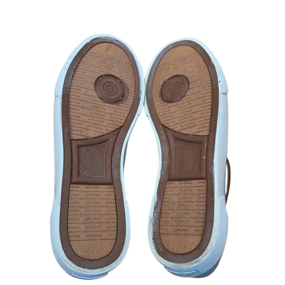 Polo Ralph Lauren Rylander Boat Shoes Mens 10D Blue Chino Canvas Suede Loafers